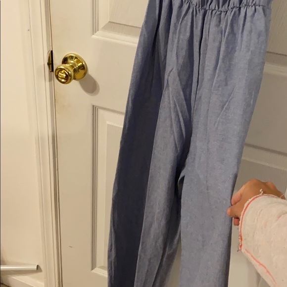 NWT off the shoulder denim jumpsuit - Picture 3 of 3